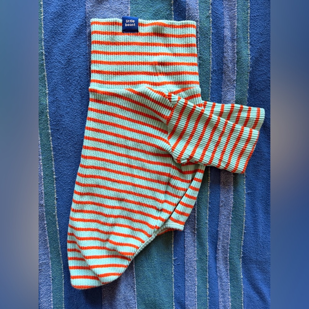 Little Beast Striped Dog Shirt size M